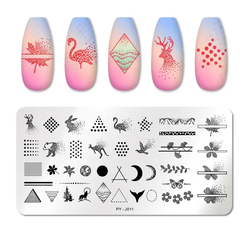 PICT YOU Nail Stamping Plates Tropical Collection Nail Art Stamp Templates DIY Nail Image Plate Stainless Steel Design Tool