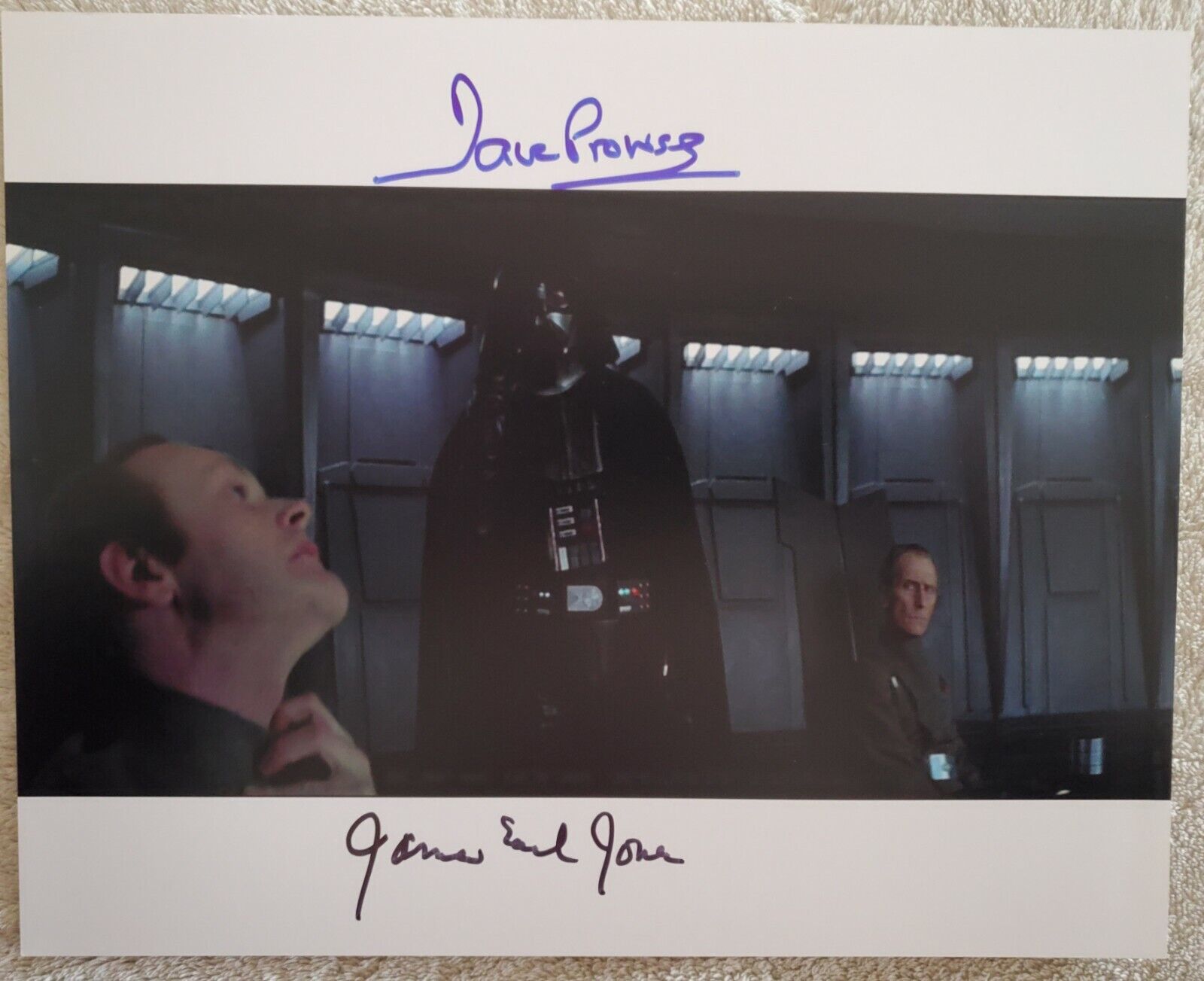 STAR WARS DAVE PROWSE JAMES EARL JONES SIGNED 8X10 Photo Poster painting RARE!