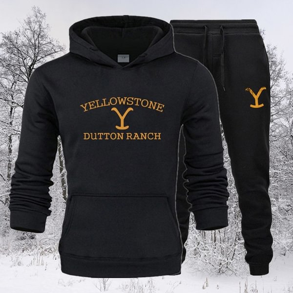 New Tv Yellowstone Print Hoodies 2Pcs Set Men/Women Yellowstone Hooded Sweatshirts Set - Shop Trendy Women's Fashion | TeeYours