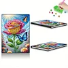 (US Local)DIY Special Shaped Butterfly Rose 50 Pages Diamond Painting Notebook Kit