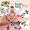 6 Pairs Double Sided Diamond Painting DIY Earring Making Art Kit for Women Girls