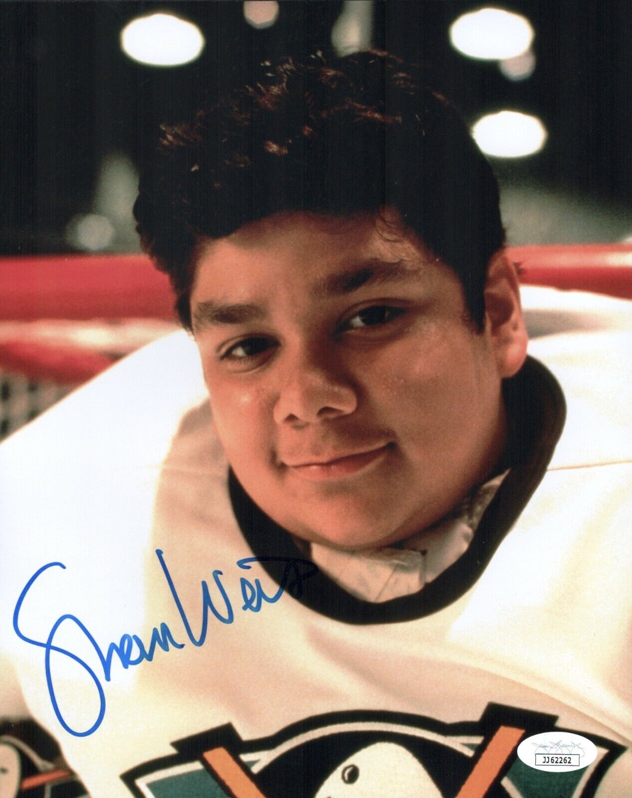 SHAUN WEISS Signed 8x10 Photo Poster painting Greg Goldberg The Mighty Ducks #33 COA JSA Cert