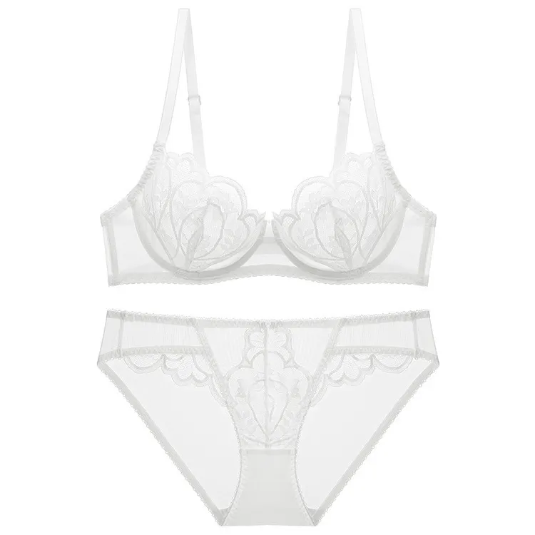 Churchf Lingerie Suit Female Summer Sexy Bra Pure Lust Lace Thin Bra Small Comfortable Breathable Large Size Bra