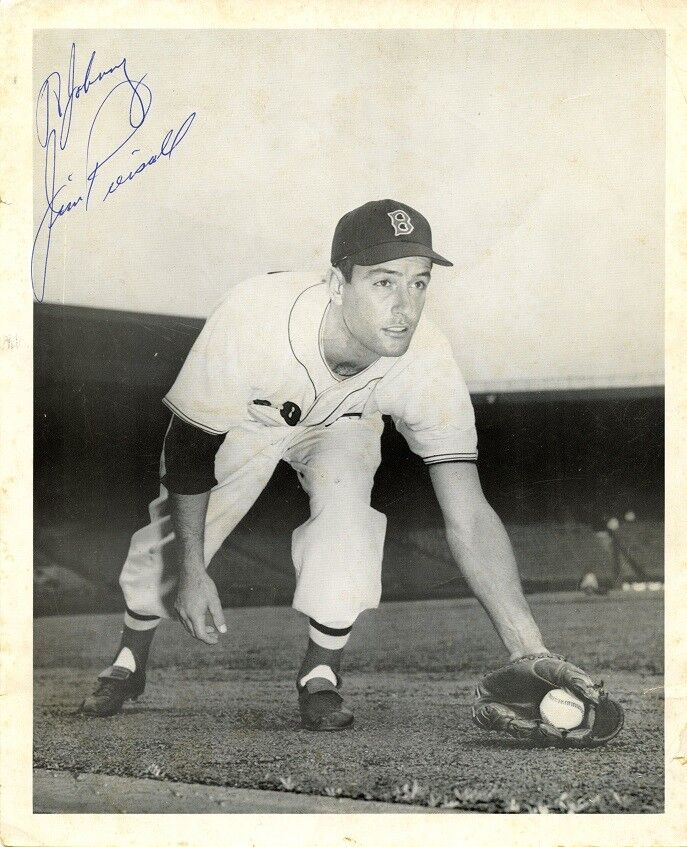 Vintage JIM PIERSALL Signed Photo Poster painting