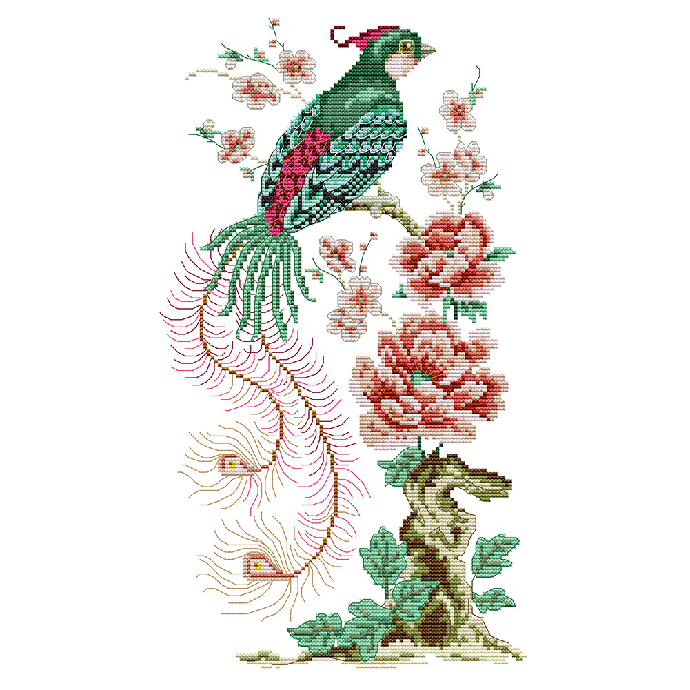 

27*42CM - 14CT Stamped Cross Stitch-Flowers Series, 501 Original