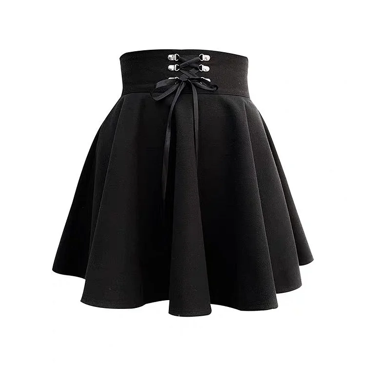 High Waist Black Mini Skirt