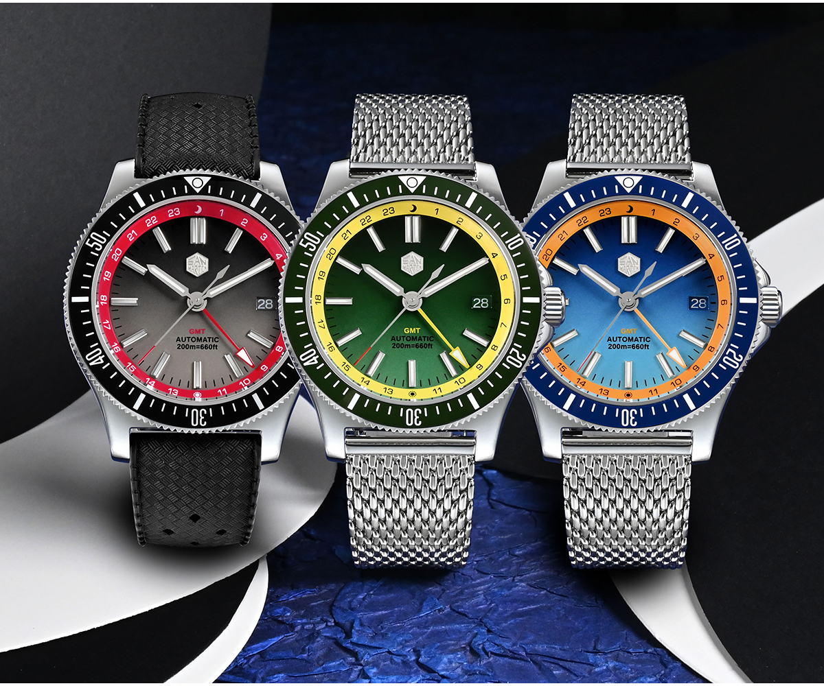 SN0119 is a vertical gradient dial with very subtle color transitions! San Martin Watch San Martin Official Authorized StoreSan Martin Watches