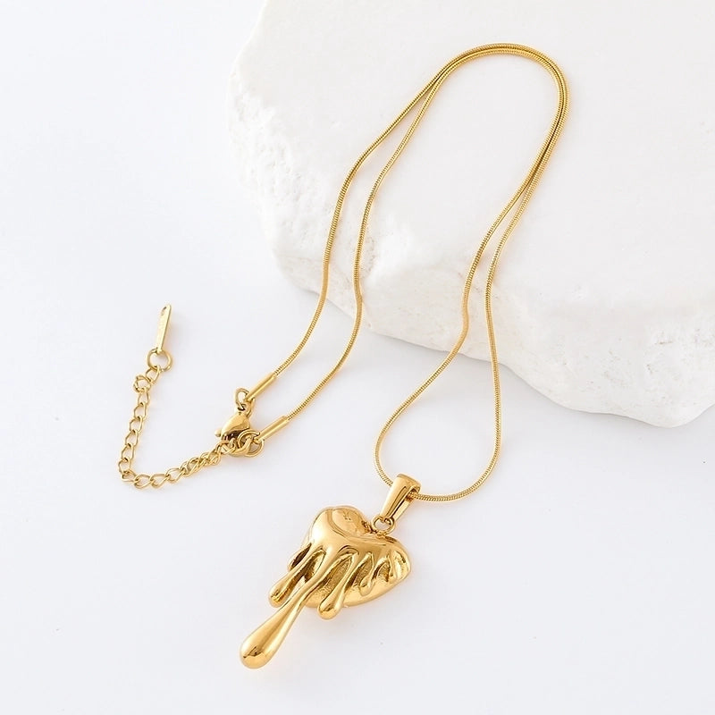 Casual Elegant Classic Style Heart Shape 304 Stainless Steel Pendant Necklace