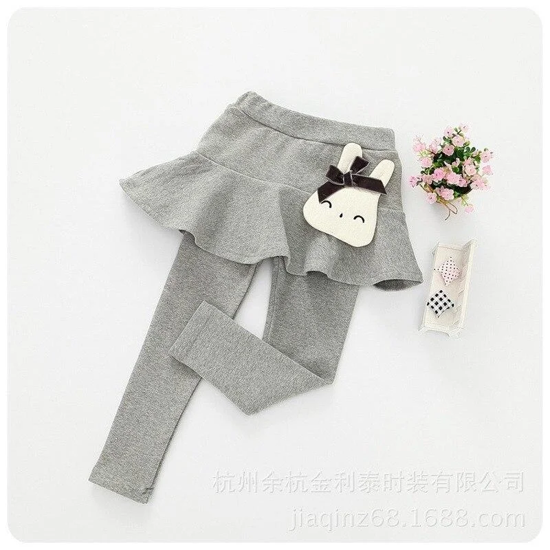 Baby Girls Leggings Kids Lace Princess Skirt Pants Spring Autumn Children Cotton Trousers 2-7 Years Girl Solid Color Leggings