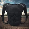 Motorcycle Drop Leg Bag Fanny Pack Breathable for Cycling Riding (Black)