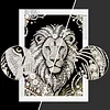 Diamond Painting-DIY Special Shaped Drill Pearl Painting Lion(30x40cm)