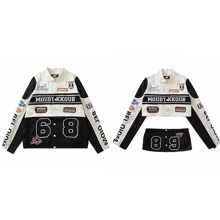 Detachable biker wind baseball jacket men and women's rashers