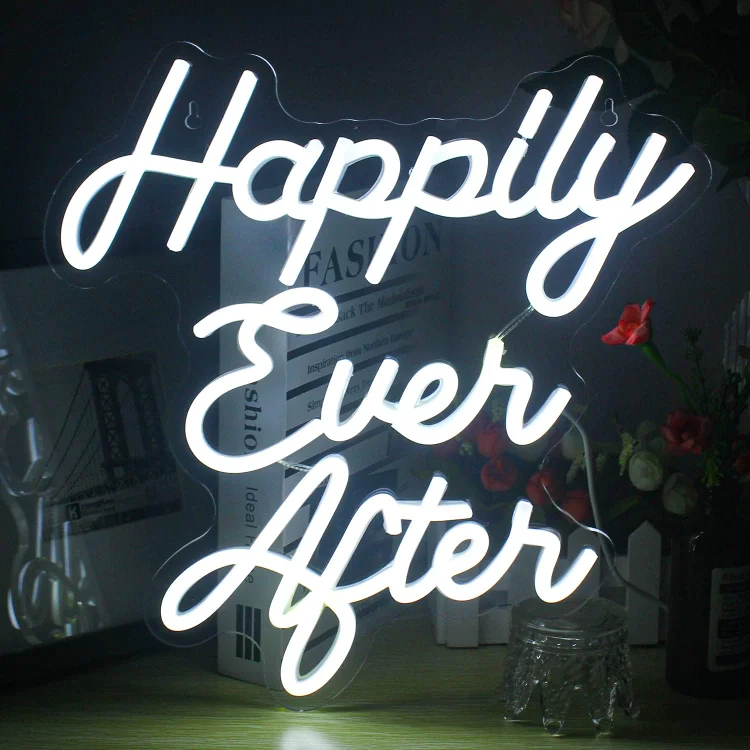 Blanketcute-100% Handmade Happily Ever After LED Neon Light Sign