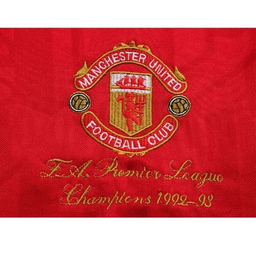 Retro 1992-1993 Manchester United Home Long Sleeve Champion Football T-Shirt Thai Quality
