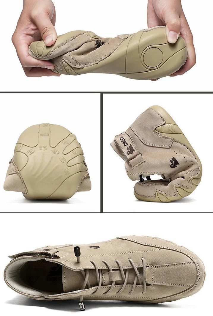 Unisex Italian Handmade Suede Velcro High Boots（Free Shipping）