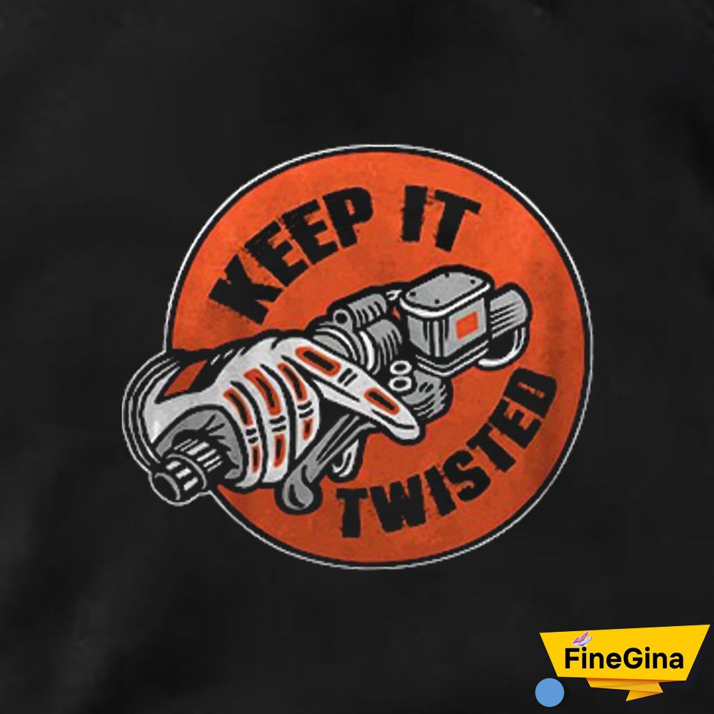 Black KEEP IT TWISTED Motor Head Graphic Black Print T-shirt