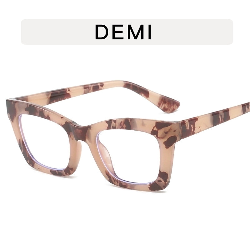 Minimalist Marble Color Block Ac Square Full Frame Optical Glasses