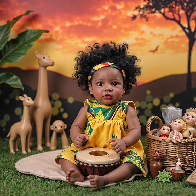 20" Lifelike African American Handmade Black Curly Hair Reborn Girl Doll Meddy,Looks Really Cute：Realistic Reborn Baby Dolls By Rsgdolls®