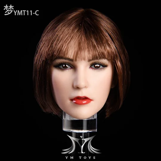 YMTOYS YMT011 1/6 MENG Beautiful Lady Head Sculpt with Rooted Hair for 12inch Collectible Tbleague Action Figure DIY-aliexpress
