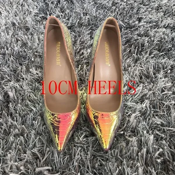 2020 New fashion woman shoes snake printing party wedding shoes big size 35-42 sexy pointed toe high heels pumps women shoes