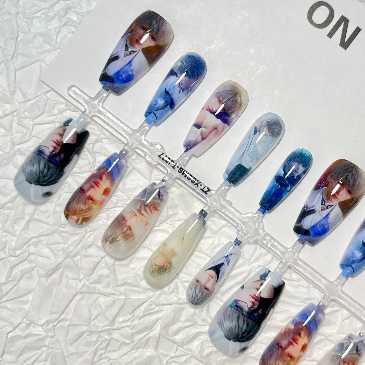 Oncedot Love and Deepspace Xavier Rafayel Zayne Qinche Lishen Qiyu Shenxinghui Otome Game Fake Nails Cute Popular Manicure Accessories
