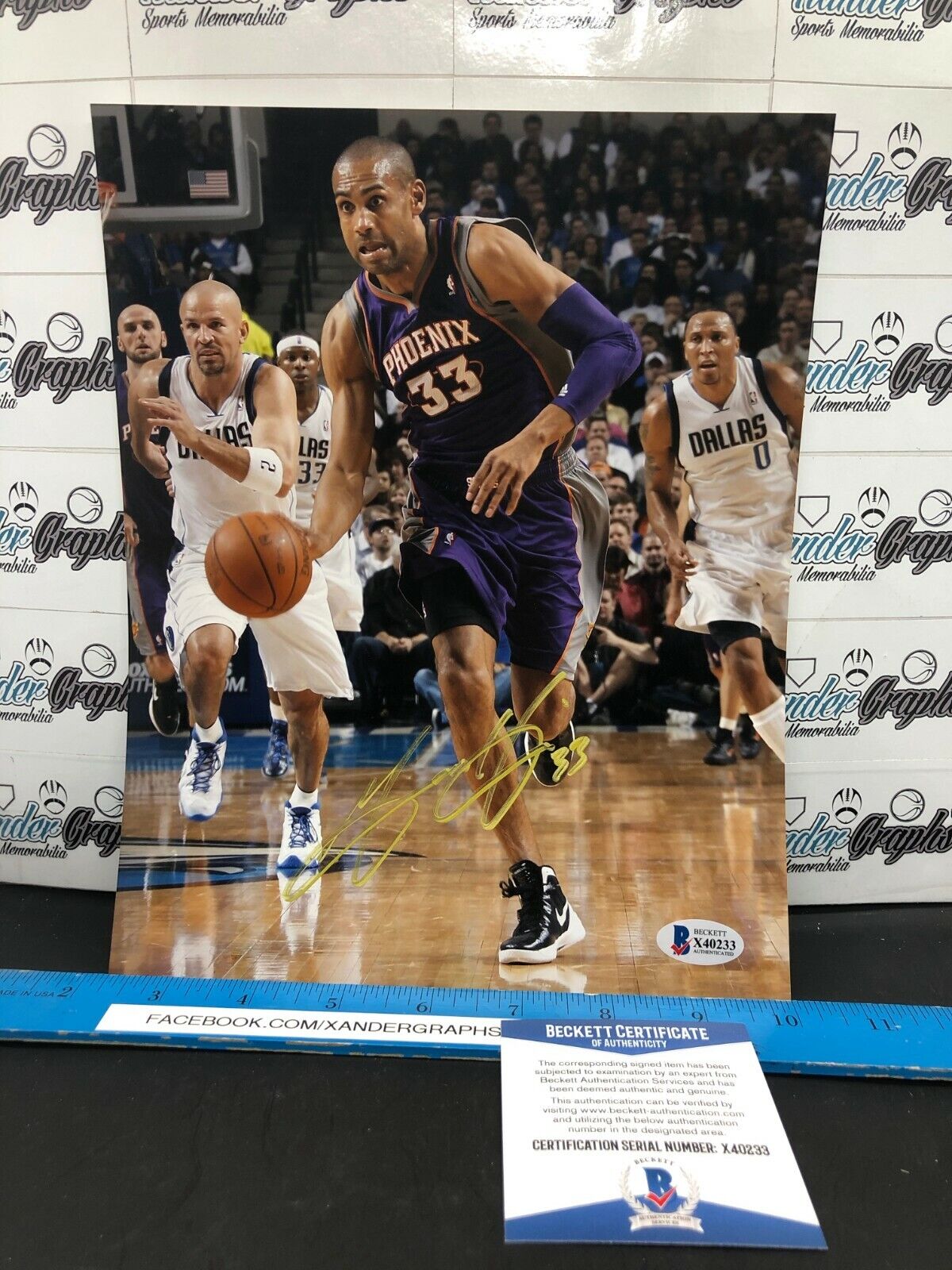 GRANT HILL DUKE BLUE DEVILS SIGNED AUTOGRAPHED 8X10 Photo Poster paintingGRAPH-BECKETT BAS COA