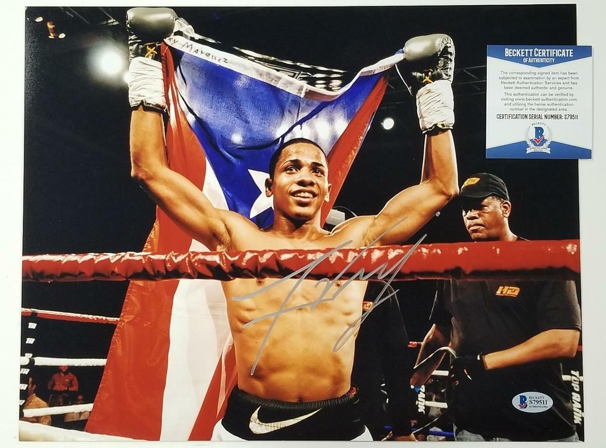 Felix Verdejo signed 11x14 Photo Poster painting #4 Boxing Autograph ~ Beckett BAS COA