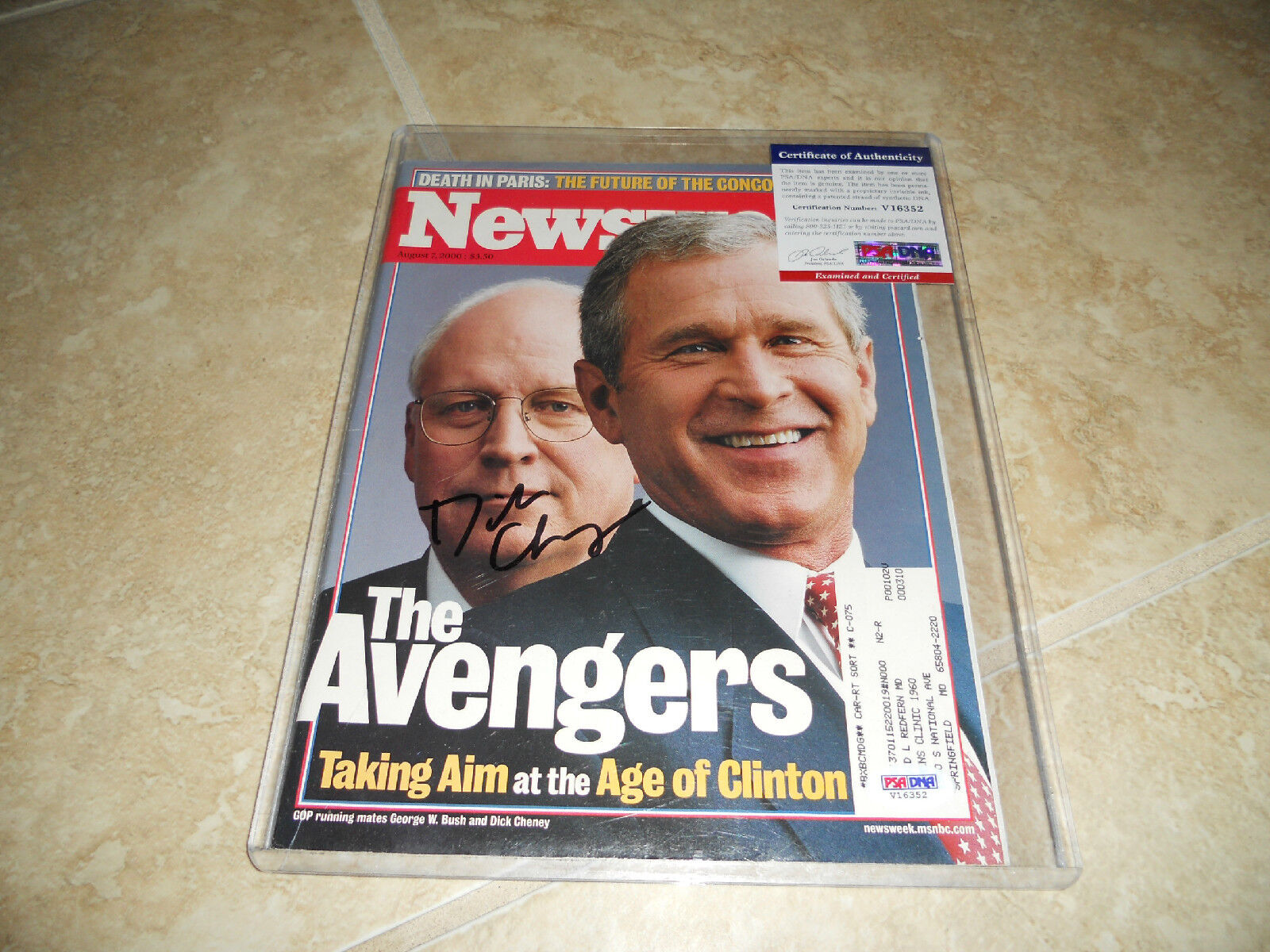 Dick Cheney Vice President Signed Autographed Magazine Photo Poster painting PSA Certified