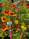Beaded Fairy Garden Stakes / Home Decor