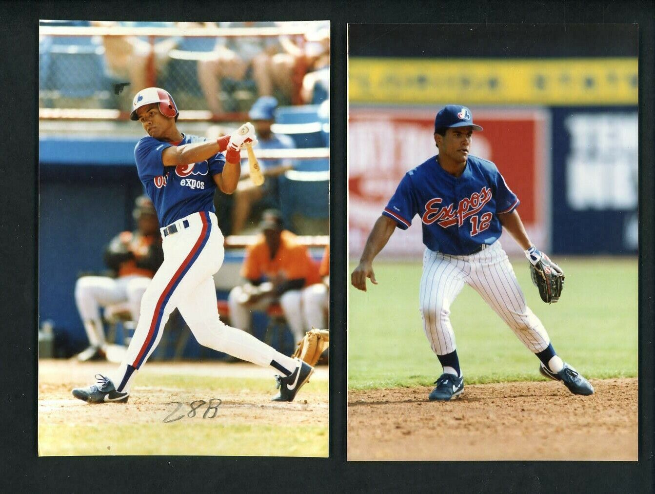 Wil Cordero LOT of THREE circa 1990's Press Original Photo Poster paintings Montreal Expos