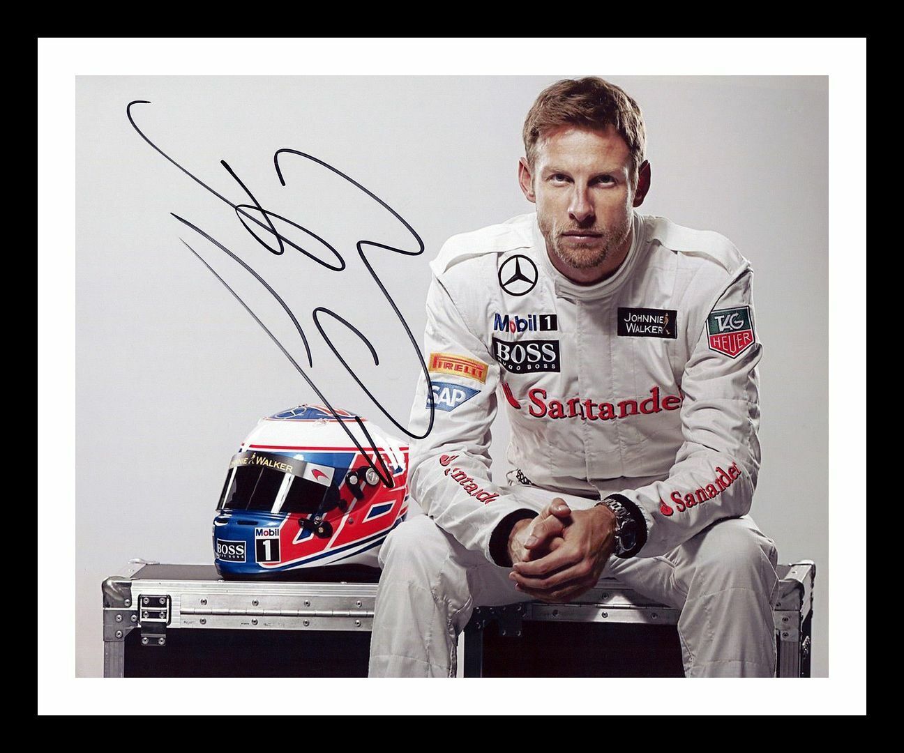 Jenson Button Autographed Signed & Framed Photo Poster painting 1