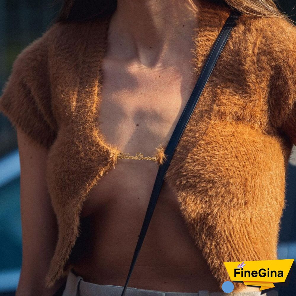 Women Cropped Cardigan Short Sleeved Autumn And Winter Hot Gold Knitted Cardigan Tops Y2k