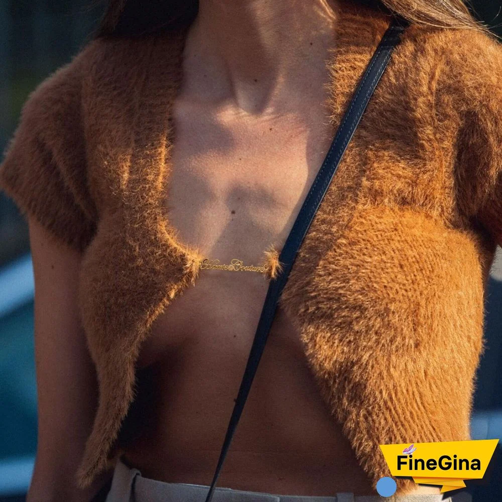 Women Cropped Cardigan Short Sleeved Autumn And Winter Hot Gold Knitted Cardigan Tops Y2k