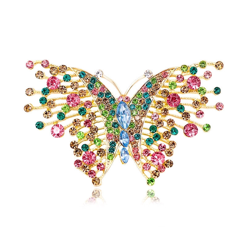 Hip-Hop Vintage Style Pin Butterfly Alloy Rhinestone Women’s Brooches