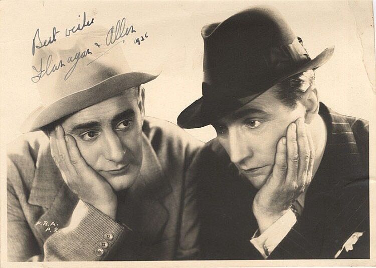 BUD FLANAGAN & CHESNEY ALLEN Signed Photo Poster paintinggraph - Comedy Film Actors - preprint