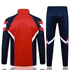 Joyfball 2024/2025 Arsenal Long Zipped Jacket Red Soccer Jersey（Vintage style）