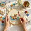 Golden Retriever Seaside Puppy-14CT Stamped Cross Stitch 30*30cm