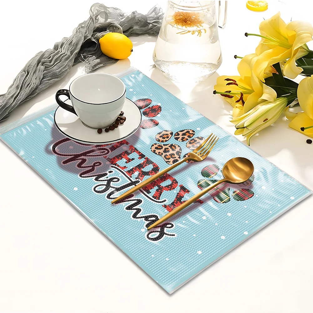 DIY Christmas Diamond Painting Placemats DIY Diamond Dot Kits for Home Decor