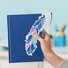6pcs/set 5D DIY Diamond Painting Feather Shape Bookmark Kits