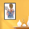The Back View Of A Girl Reading A Book-14CT Stamped Cross Stitch 21*31cm/8.27*12.2in