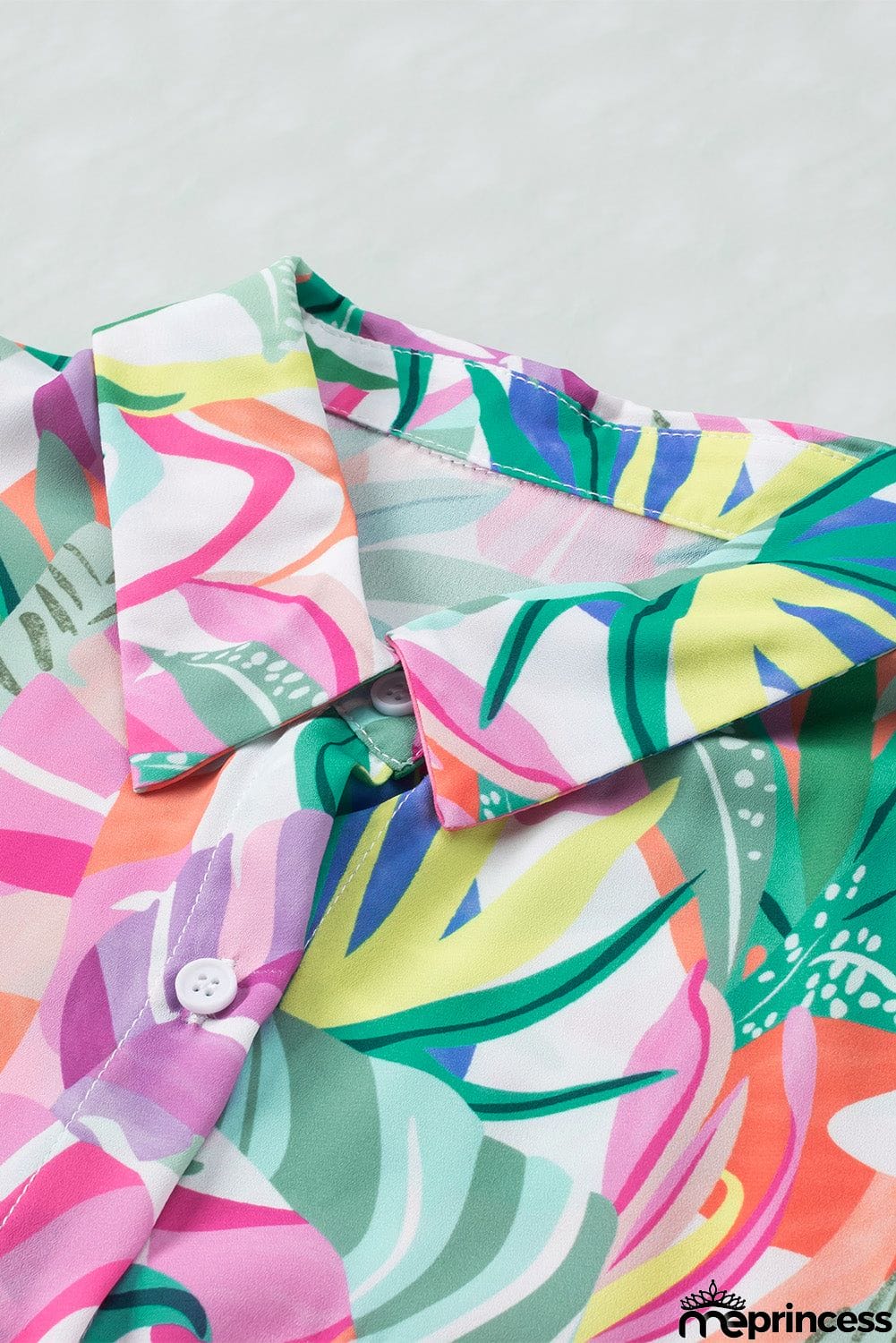 Multicolored Collared Neck Longline Cardigan