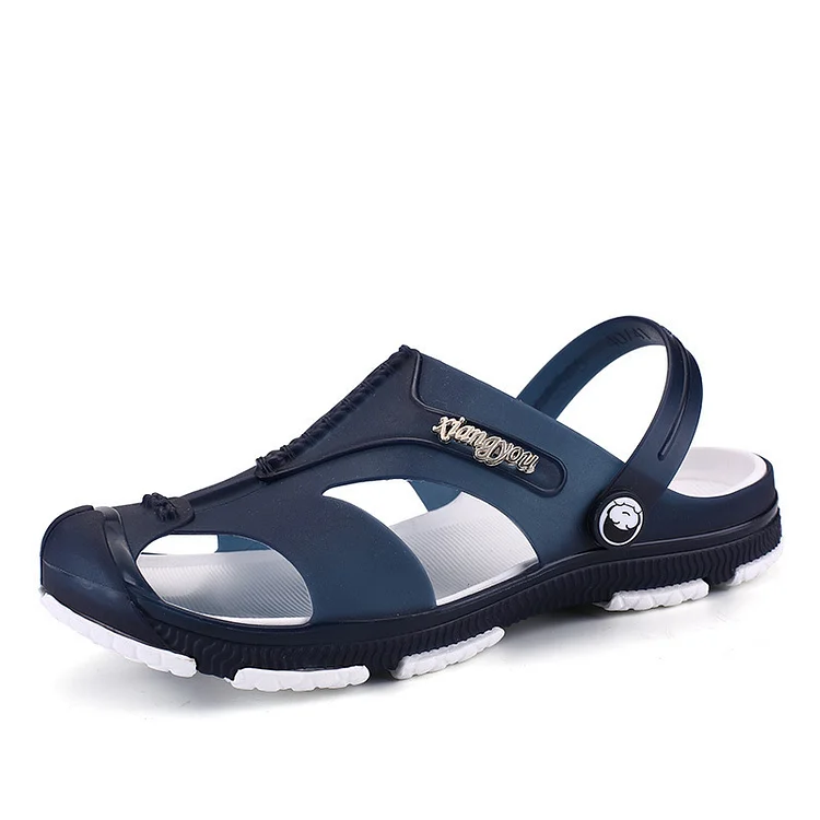 Eyuye 2025 Summer Men's Slippers 8 Slip-On Garden Shoes Breathable Man Sandals Plus Size Male Beach Shoes Flip Flops Quick Dry