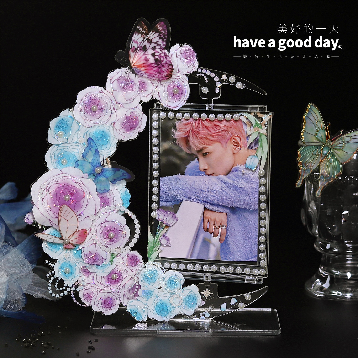 저널세이 50mm*200cm/롤 빈티지 꽃 조개 빛 PET 장식 테이프