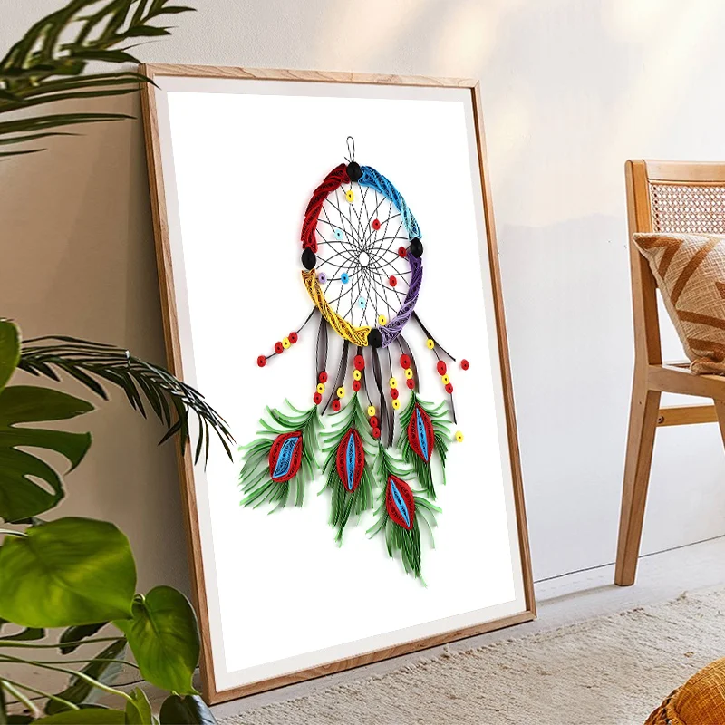 Dream Catcher Paper Quilling Tool Set DIY Template Ruler Rolling Pen Kit
