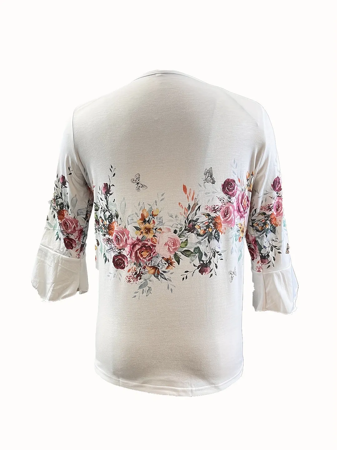 Plus Size White Floral Mini Dress