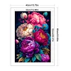 (Big Size)Peony - 11CT Stamped Cross Stitch - 40*60cm - Flower