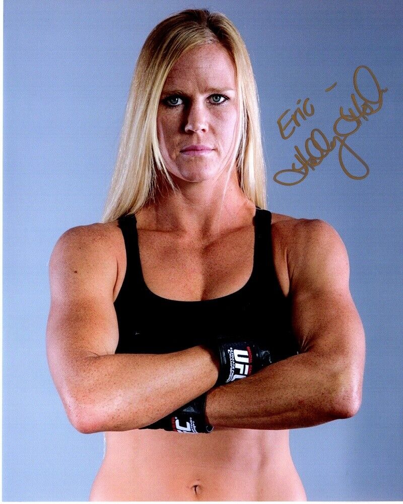 TO ERIC - Holly Holm Signed - Autographed UCF Fighter MMA 8x10 inch Photo Poster painting