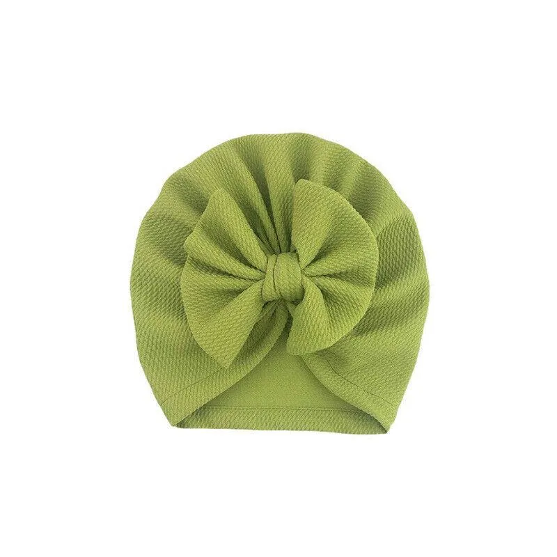 2020 Baby Stuff Accessories Baby Girl Hat With Bow Knot Infant Beanie Solid Big Bowknot Cap For Girls Kid Hats