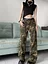 Dabasmedia Loose Splashed Ink Speaker Camouflage Pants Trendy Hip-hop Vintage Versatile Work Clothes Pants Wide Leg Pants Women's Jeans