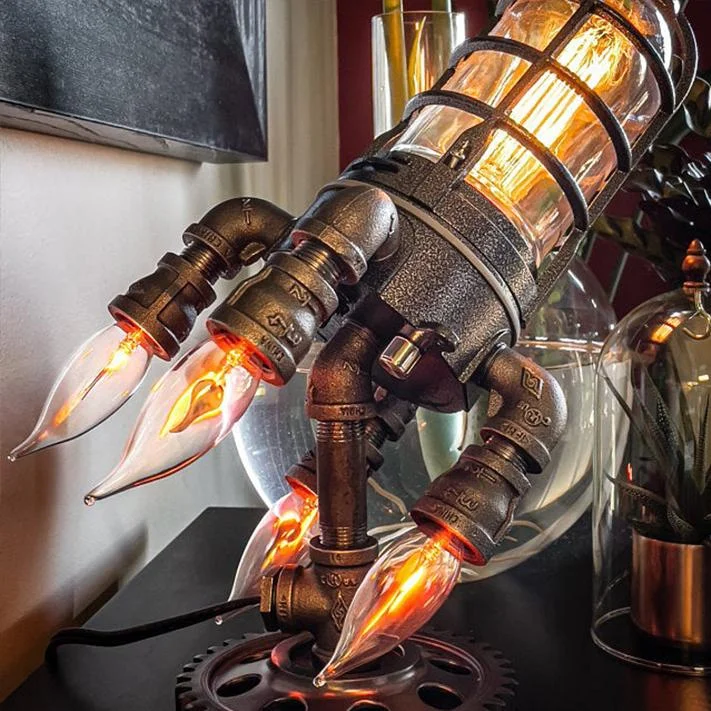 🔥Early Halloween Hot Sale🎁- Steampunk Rocket Lamp